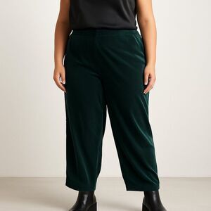 Old Navy Womens Green Extra High-Waisted Velvet Taylor Pants NWT Plus size XXL